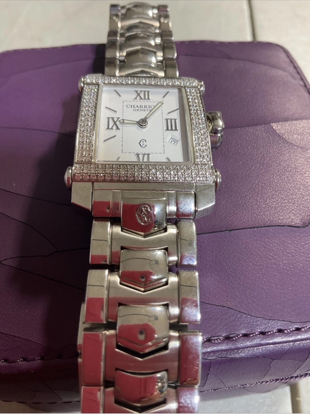 Charriol Columbus CCSTRH  Diamond Bezel Quartz Watch Need BATTERY,SEE DESCRIPTIO - Picture 6 of 11